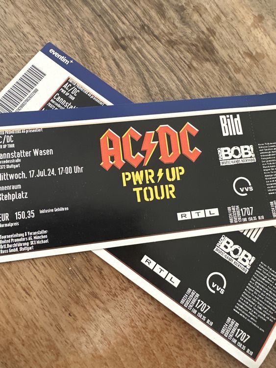 Ac Dc Tickets (Neu (gemäss Beschreibung)) in Rickenbach LU für CHF 193 ...