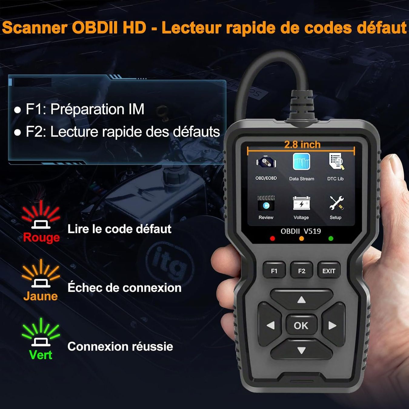 Mesurer: Professionelles OBD2 Diagnosegerät Motor Fehlercode Scanner – Neuf avec emballage d'origine à Genève par Lotus-18 7