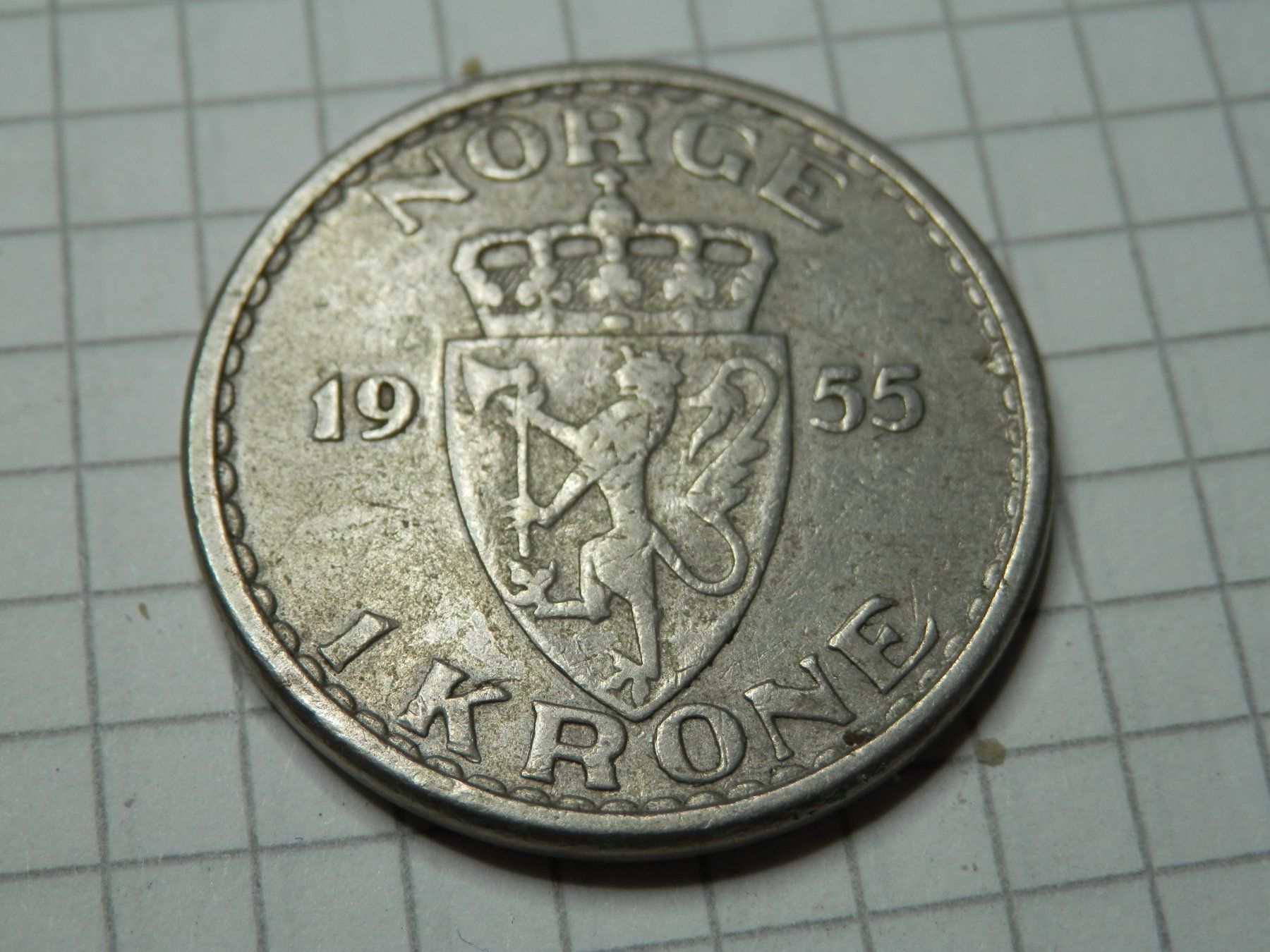 Tutti le monete: Norwegen  1 Krone, 1955 – Usato da Weiach venduto da weiach81