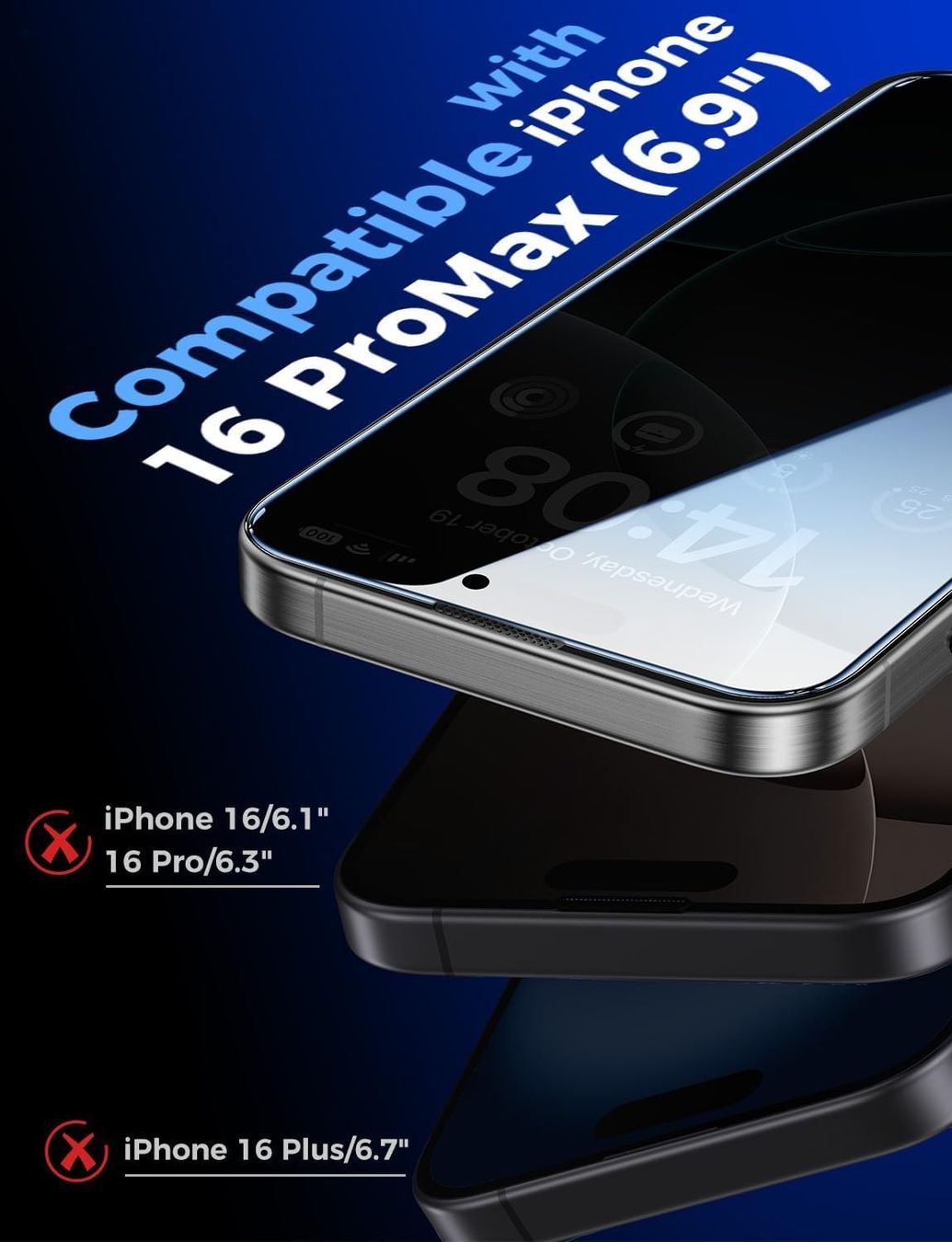 Apple Cover & Protezioni schermo: MAGIC JOHN Easy-Install Schutzfolie iPhone 16 Pro – Nuovo e nell'imballaggio originale da Meilen venduto da Zen25 2