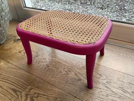Pinkes Schemeli mit Wiener Geflecht Vintage Chic!