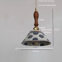 Lampe suspendue LED en céramique, style nordique moderne