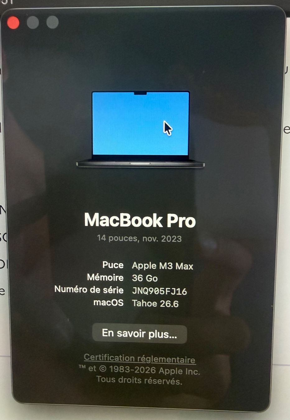 Apple Notebooks: MacBook Pro M3 Max – Neu (gemäss Beschreibung) aus Genève von lef_zx72 2