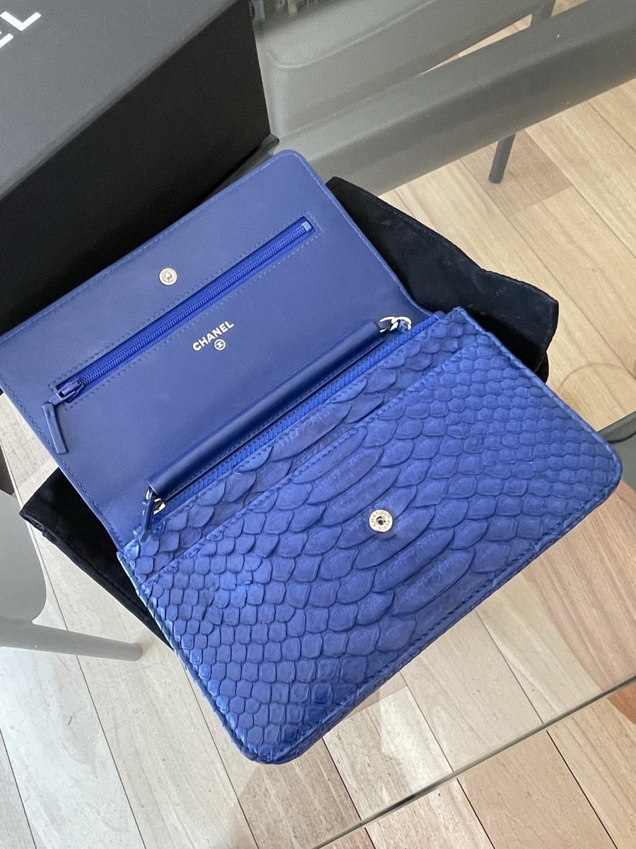 Chanel Taschen für Damen: Chanel Wallet on Chain WOC Blue Python – Gebraucht aus Cologny von fab_ez 8