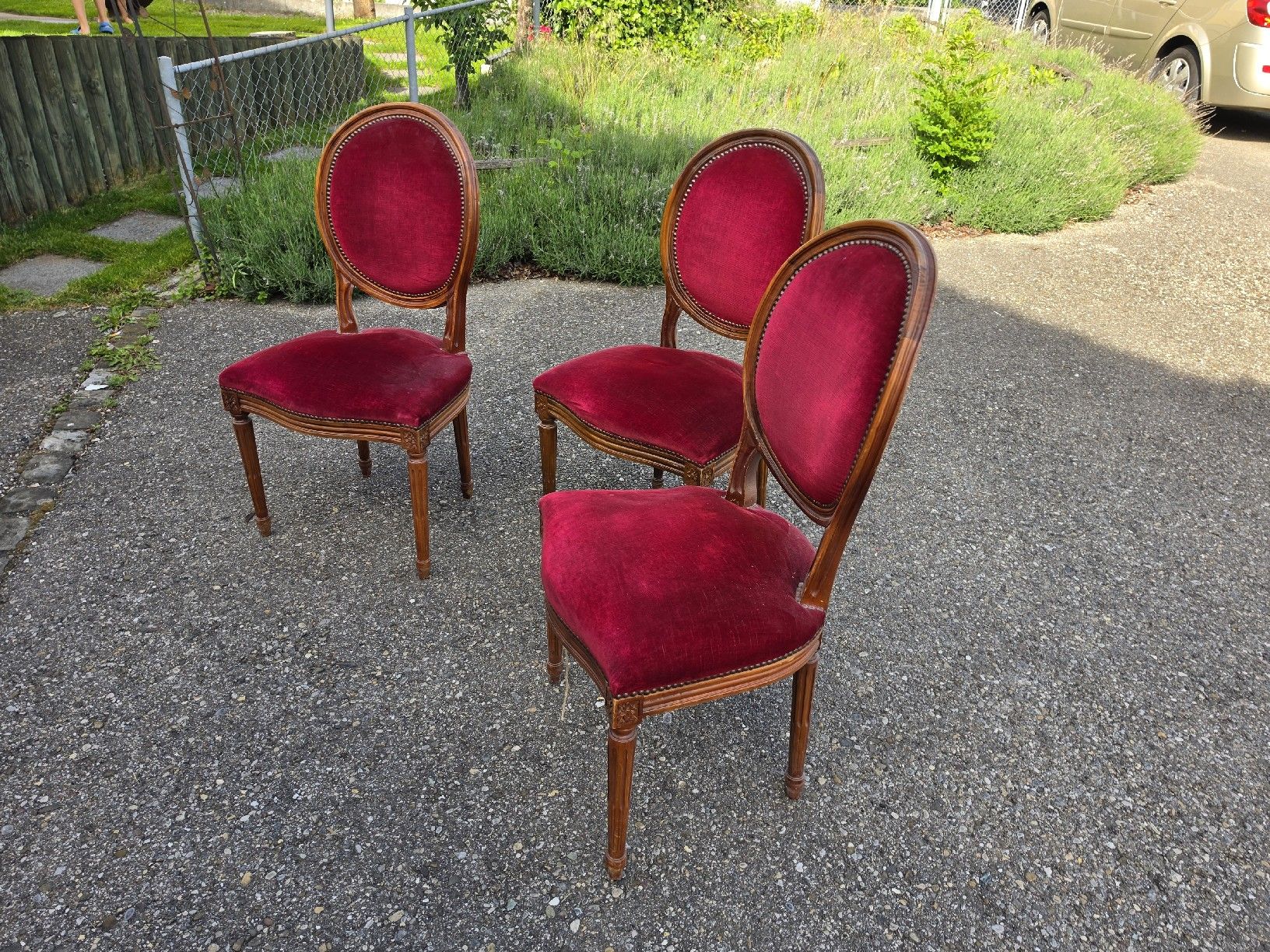Sedie: Set mit 3  Stühlen Antik Rot Vintage Style  – Usato da Mettlen venduto da elios0888 4
