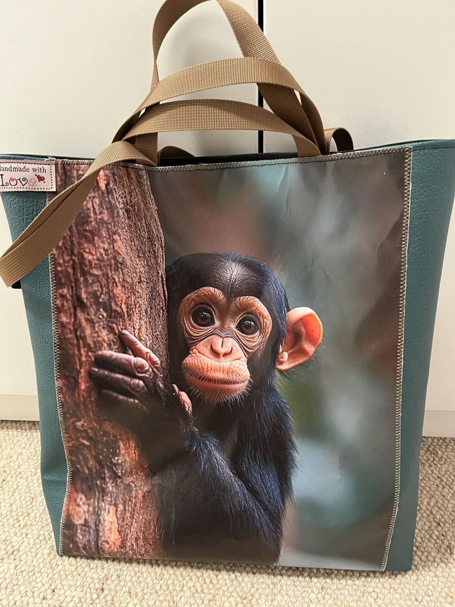 Borse: Schultertasche Affe Chimpanse – Nuovo (secondo la descrizione) da Schaffhausen venduto da grogga