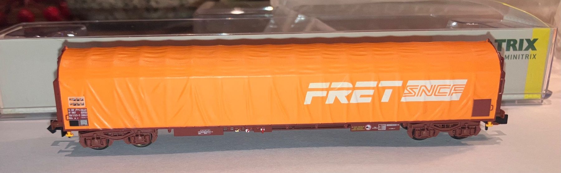 Trix Modellini di ferrovie: SNCF schiebeplanenwagen Rils Fret Orange – Nuovo e nell'imballaggio originale da Dompierre VD venduto da immorentes 1