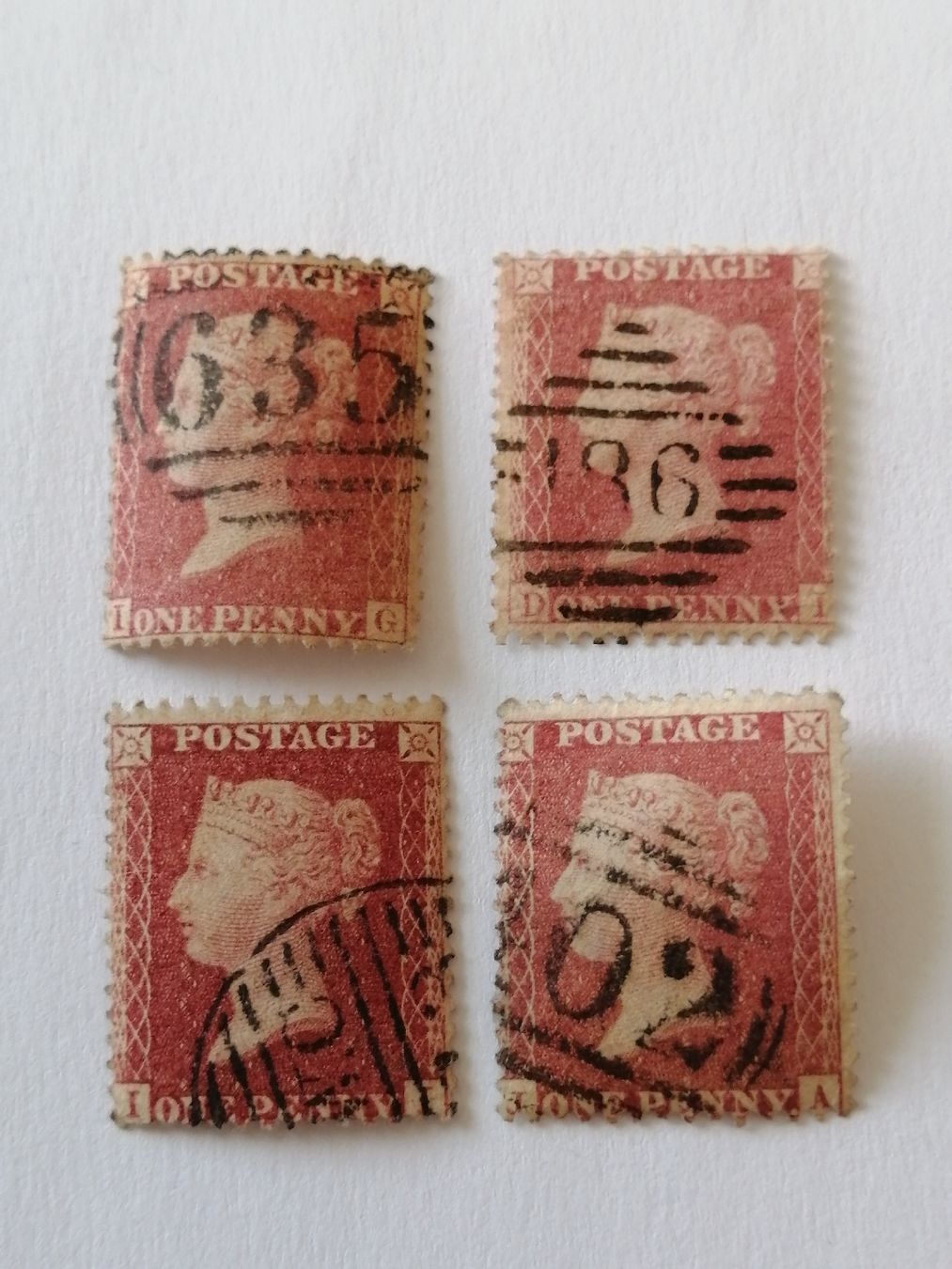 Tutti i francobolli: 4mal One Penny Reds Stars 1856 – Usato da Happerswil venduto da tschergi