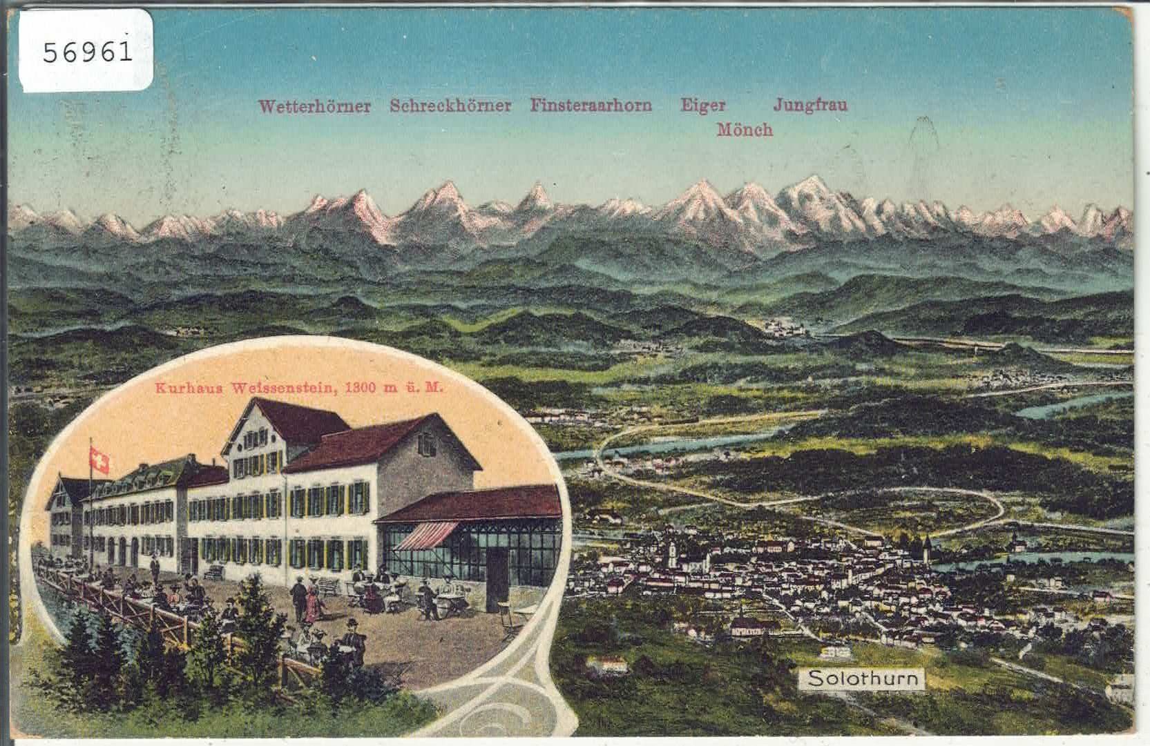 Cartoline postali: Weissenstein - Panorama - Kurhaus - Litho – Usato da Ettingen venduto da Kartenplanet