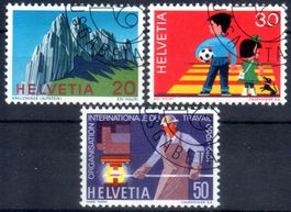 3 SONDERMARKEN 1969 GESTEMPELT AM AUSGABETAG - UT45