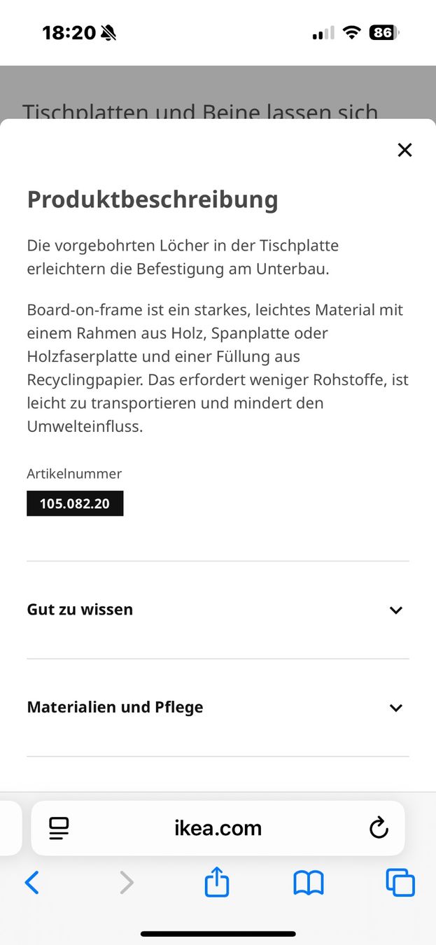 Ikea Bureaux: Ikea Tischplatte mit Beinen – D'occasion à Embrach par ale_v5qn 6