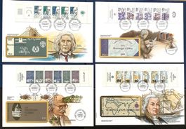 1986-1988 FDC Frankreich- MH - Bedeutende Persönlichkeiten