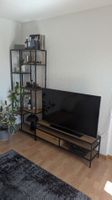 Modernes 2-teiliges TV-Möbel-Set mit Eichenlook, Metall