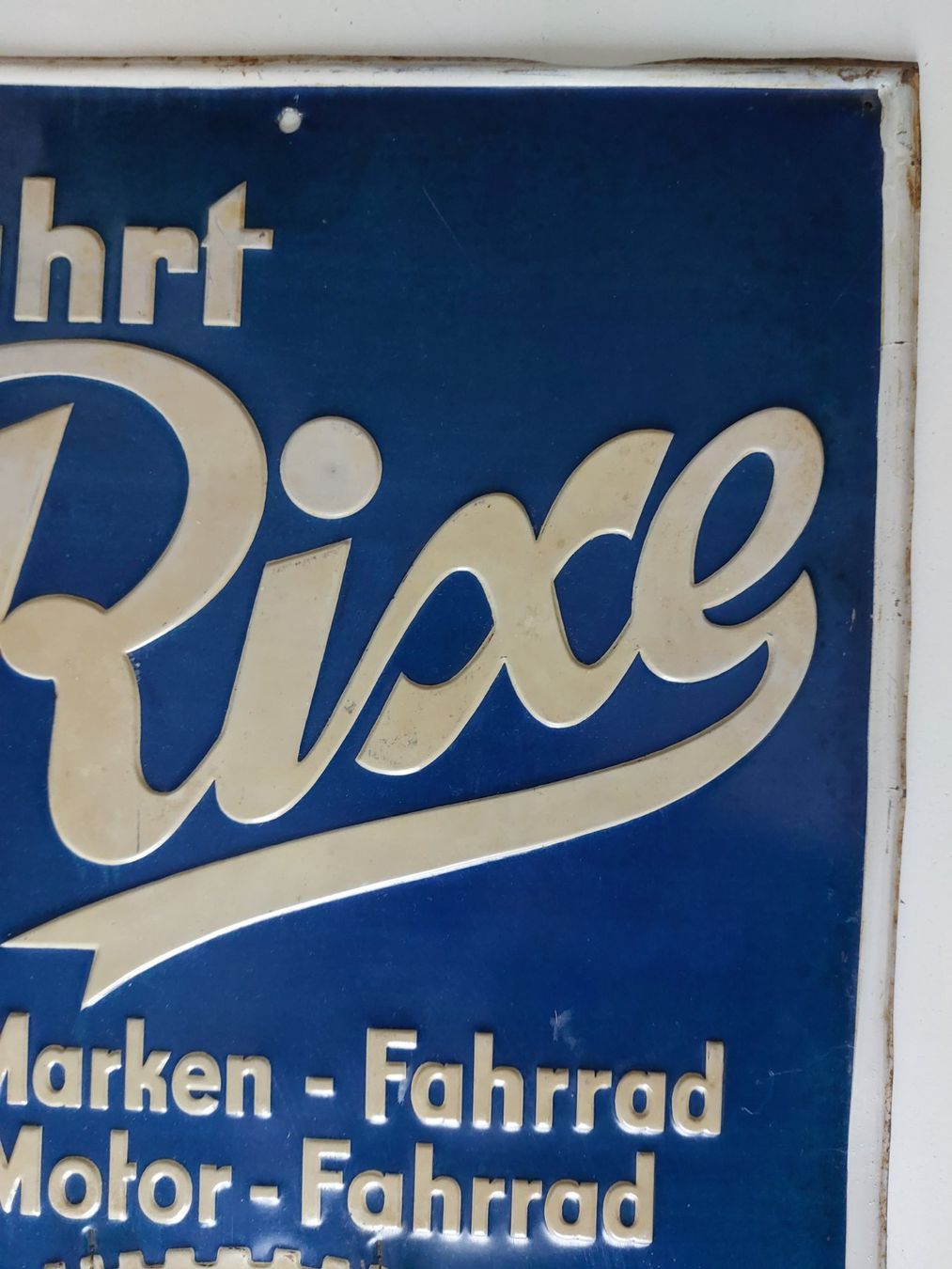 Sachs Schilder: Blechschild Rixe Fahrrad Mofa plaque tôle – Gebraucht aus Schenkon von Elbarto007 2