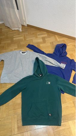 Hoodie-Set: Starter Grün, NY Giants Blau, Grau, Grösse L