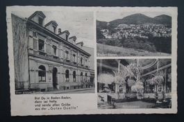 Baden - Baden 1943 Ansichtskarte "zur guten Quelle" 3 Bilder