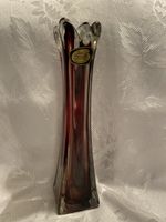 Elegante Lux Glas Vase, Vintage Design aus Österreich