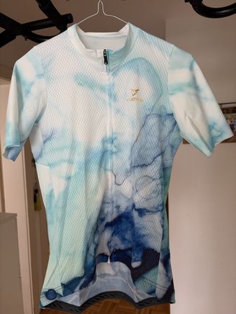 Maillot de cyclisme Cuore bleu blanc, taille M, homme