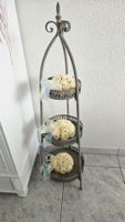 Dekorative Etagere im Vintage-Look Metall Shabby Chic