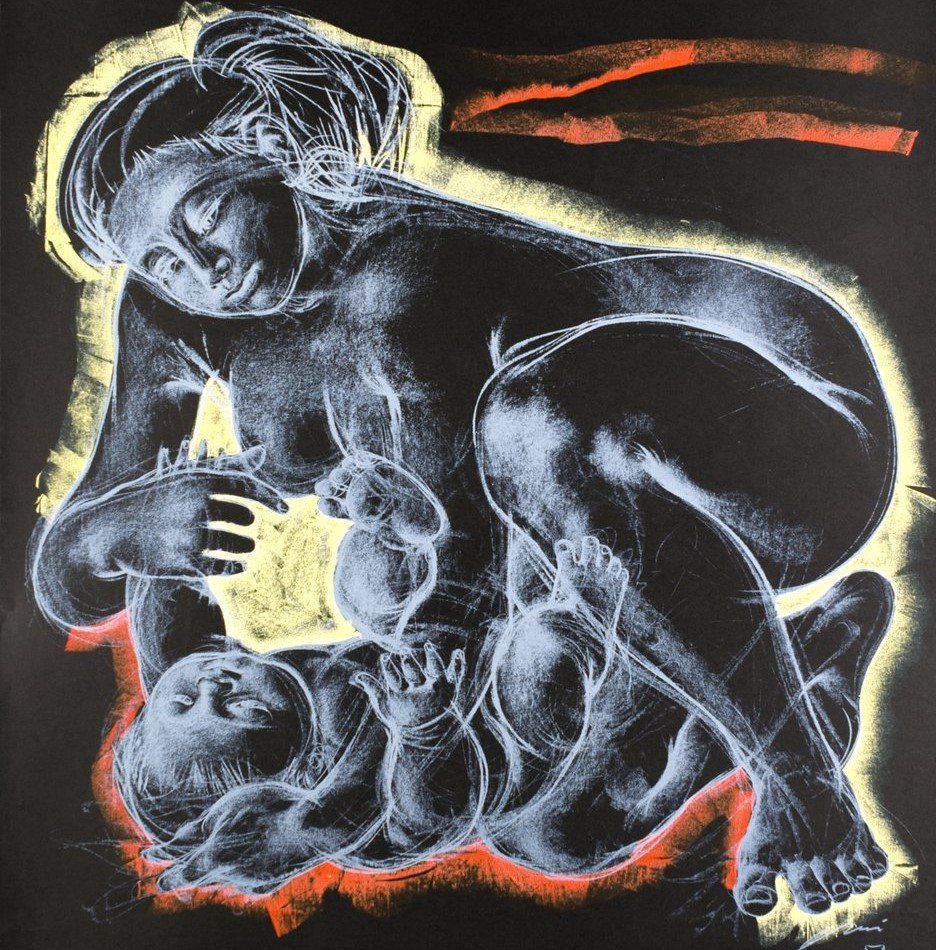 Foto & Immagini: Erni Hans "La Maternité" Affiche originale de 1957 – Nuovo (secondo la descrizione) da Epagny venduto da Kariba 2