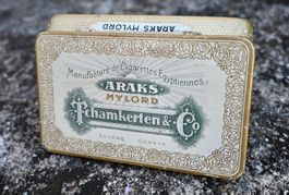 VINTAGE Blechdose ARAKS MYLORD Tchamkerten & Co GENEVE
