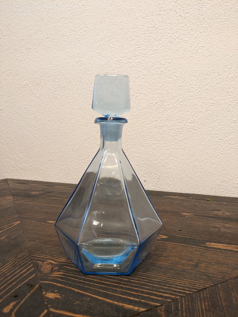 Caraffe: Karaffe m. Deckel Pressglas Glas hellblau Art Deco antik? – Usato da Ermatingen venduto da trendyquitaeten 7