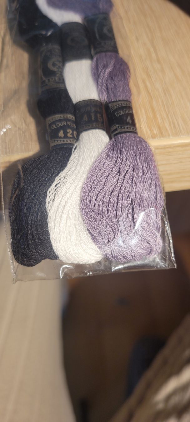 Cordicelle & Fili: 1x 3-er set 100% Baumwollgarn Stickgarn – Nuovo e nell'imballaggio originale da Zürich venduto da Vdc1984