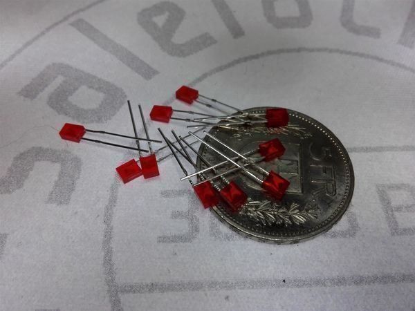 Componenti elettronici: Quader-LED 10Stk 2x3x4mm rot – Nuovo (secondo la descrizione) da Luzern venduto da Salefactory 2