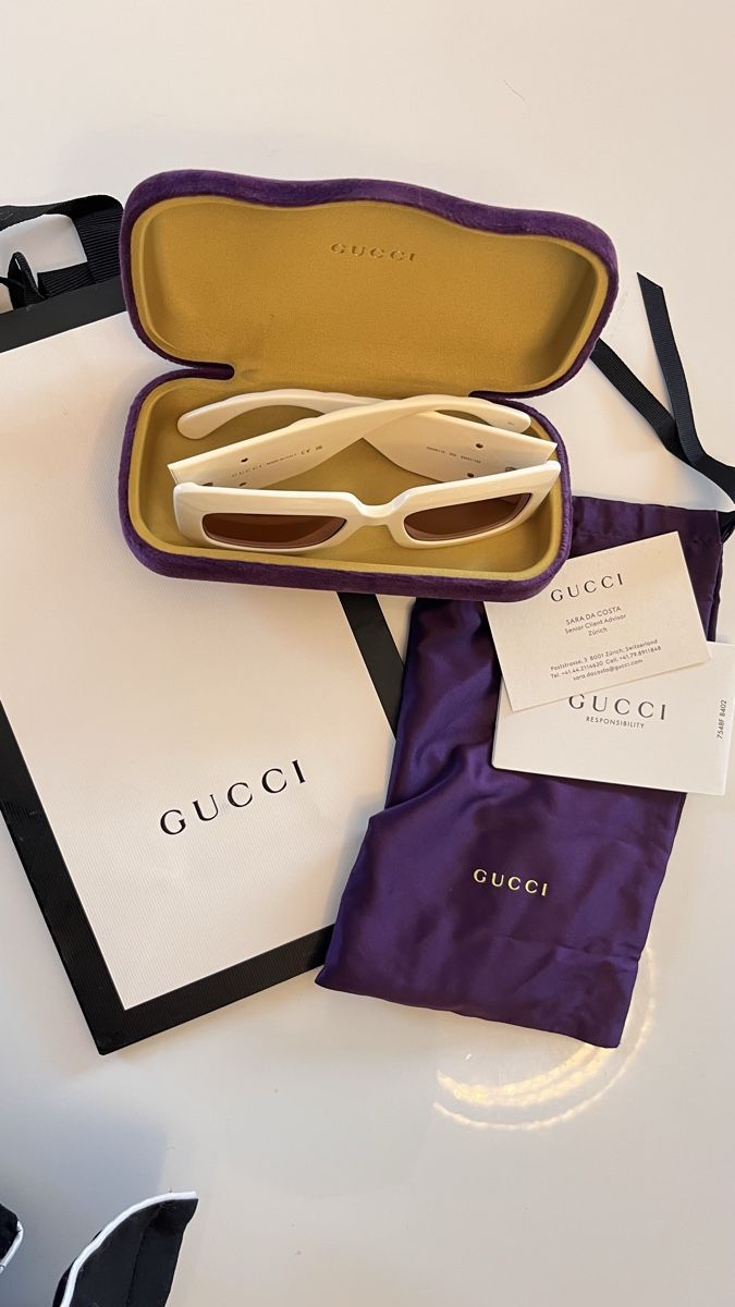 Gucci Brillen & Gläser: ORIGINAL GUCCI SUNGLASSES - IVORY BROWN – Neu (gemäss Beschreibung) aus Glattpark(Opfikon) von Sbitizi