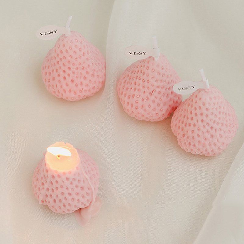 Candele: ✅ 4x Erdbeer Duftkerzen – Nuovo e nell'imballaggio originale da Wittenbach venduto da ChinaSeidenstrasse 4
