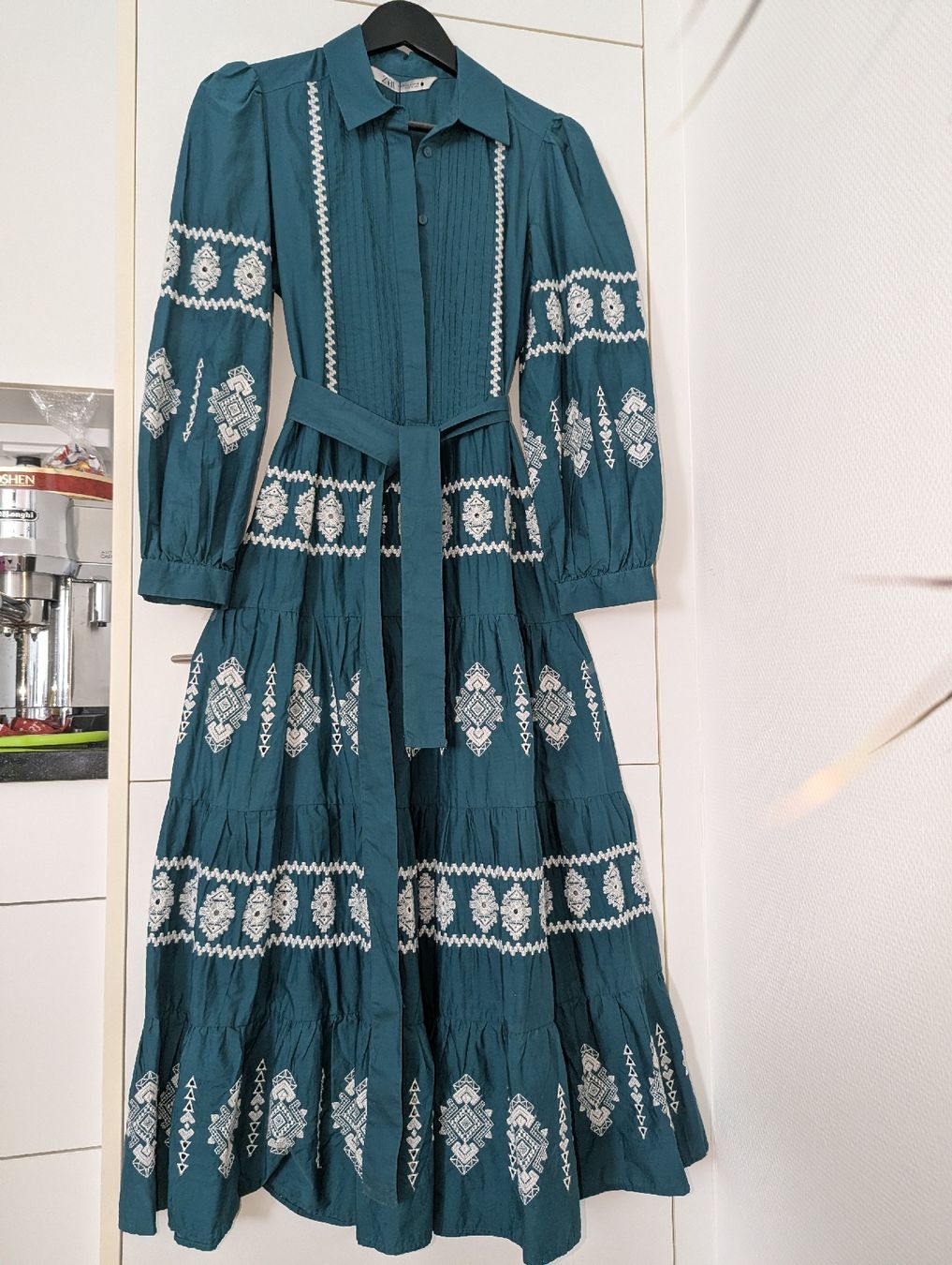 Zara Vestiti: Besticktes Kleid Petrol Farben.Gr. S. – Nuovo e nell'imballaggio originale da Winterthur venduto da losa_p966 7