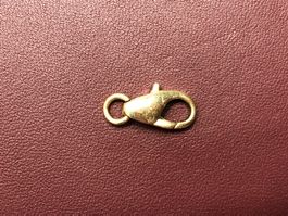 Karabiner Schliesse aus 18 Karat Gelbgold Au 750