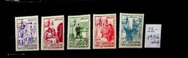 AFRIQUE MAROC SÉRIE DE TIMBRES NEUFS** 1956. COTE 25€/ AT117