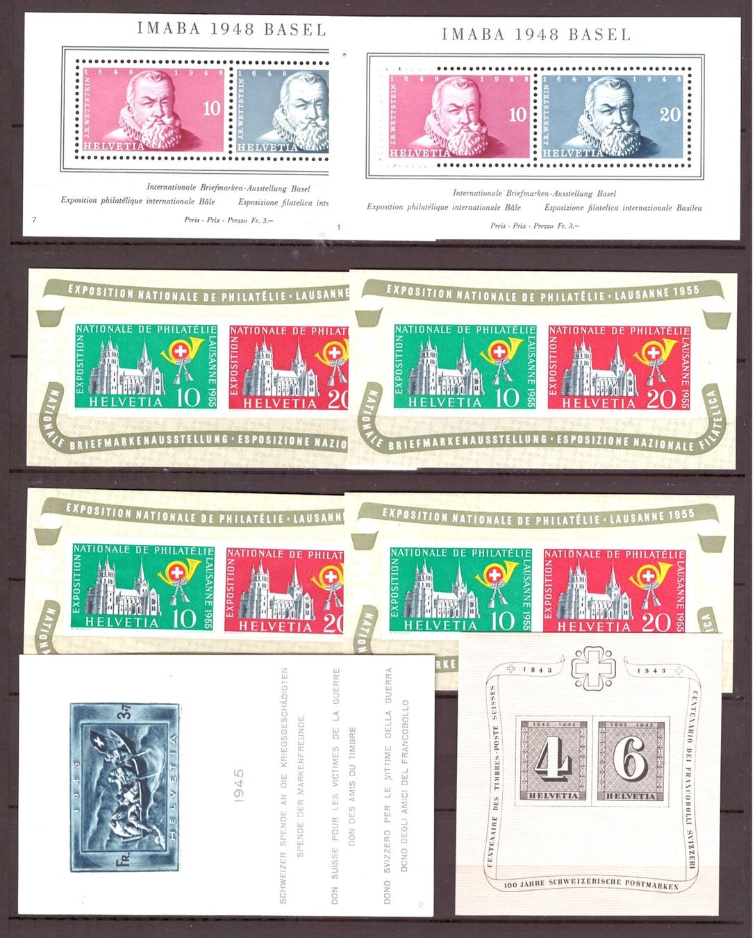 Tous les timbres: FALZ IM BLOCKRAND – D'occasion à Dübendorf par Piero2