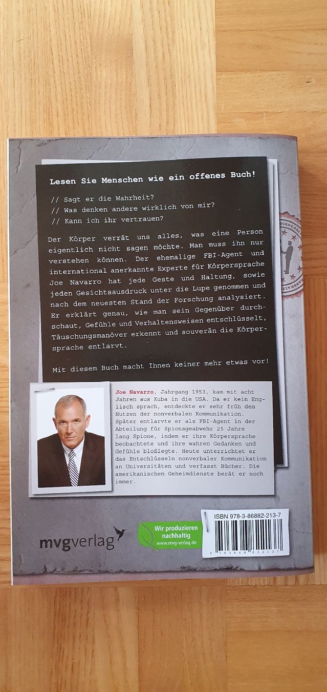 Libri: Menschen lesen, Joe Navarro – Nuovo (secondo la descrizione) da embrach venduto da Steppenwolf5 3