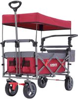 Bollerwagen faltbar mit Dach rot