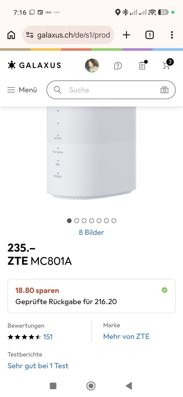 ZTE Modem & Router: ZTE MC801A 5G Router – Usato da Tagelswangen venduto da electro_