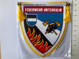 Vintage Fanion/Wimpel   FEUERWEHR  UNTERKULM
