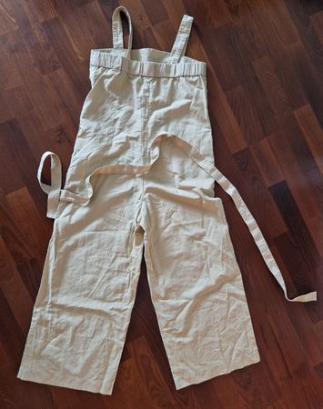 Uniqlo Jumpsuit Leinen Viskose beige Grösse XS Zustand neu