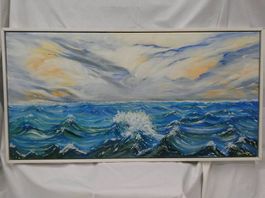 Acrylbild stürmische Meeresbrandung