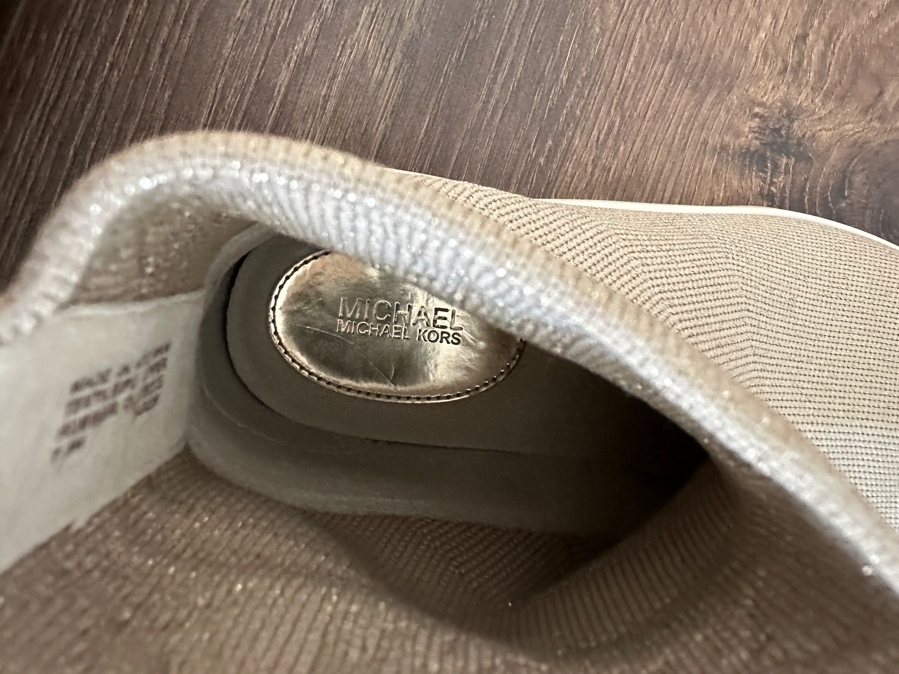 Michael Kors Scarpe da donna: Michael Kors Sneaker Gr. 37.5 Plateau Glitzer Beige – Usato da Basel venduto da morochadelsur 6