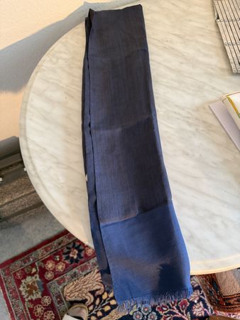 Elegant Navy Blue silk Scarf - Perfect Winter Accessory!