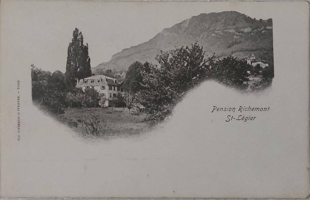 Cartoline postali: St-LÉGIER - Pension Richemont – Usato da Delémont venduto da Domdom1