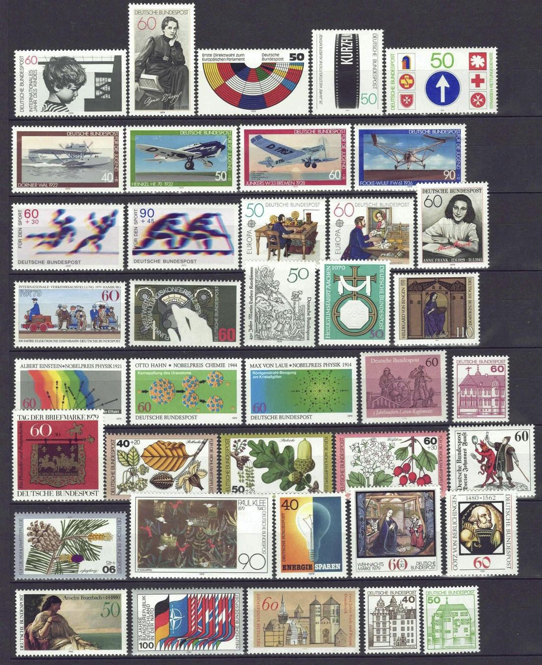 Alle Briefmarken: Deutschland 1979-1980 kompl postfr** – Gebraucht aus Basel von Pfefferschootte