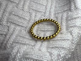 Gold Ring, Edelstahl vergoldet, NEU, Gr. 56