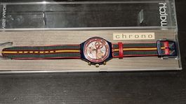 Swatch Chrono Automne: Élégante montre vintage, impeccable!