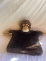 Handpuppe Affe braun Plüsch guter Zustand gebraucht