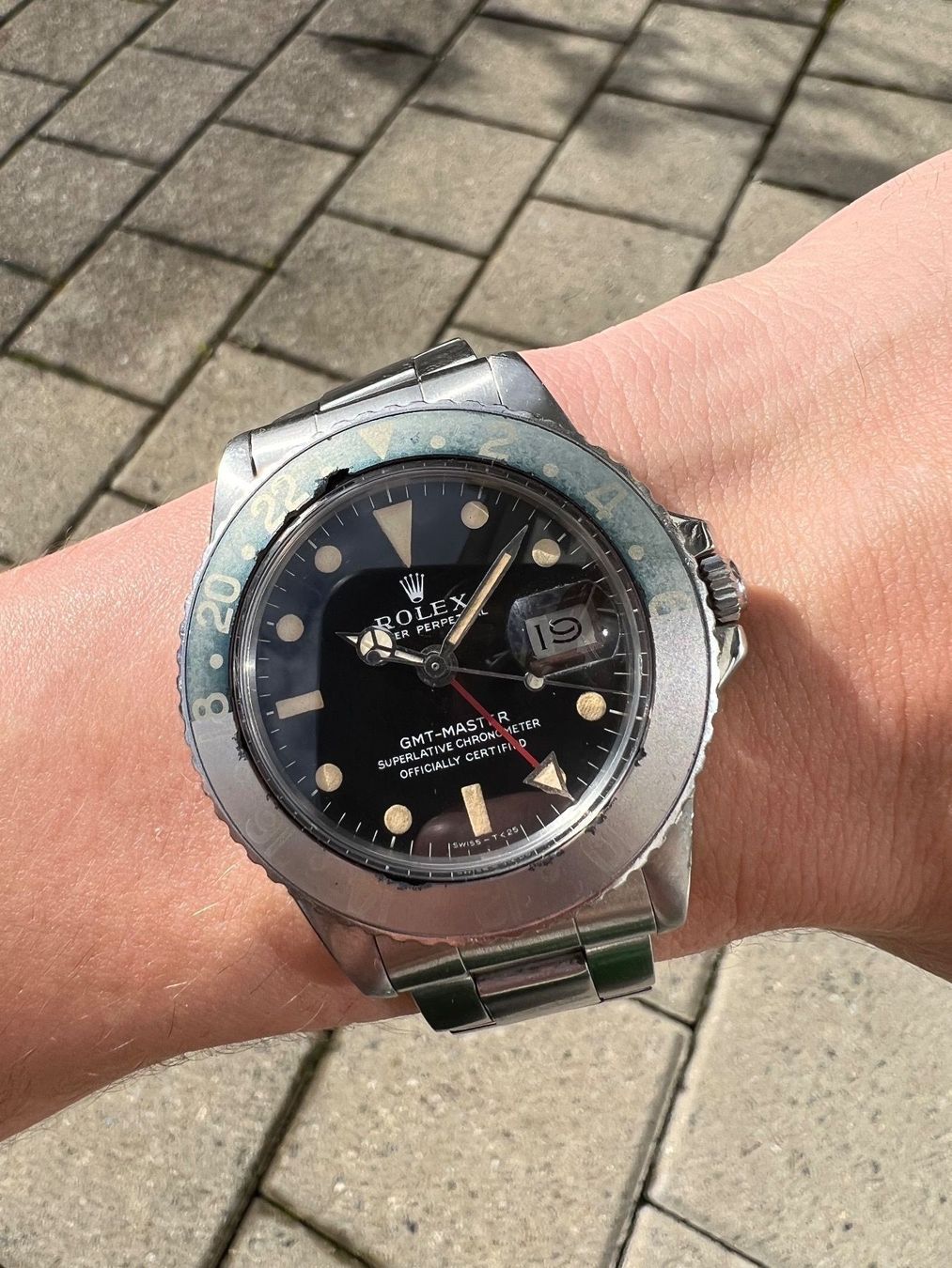Rolex Orologi: Rolex Pepsi 1675 GMT Full Set - Long E Mark I Tropical – Usato da Bassersdorf venduto da spoont 1