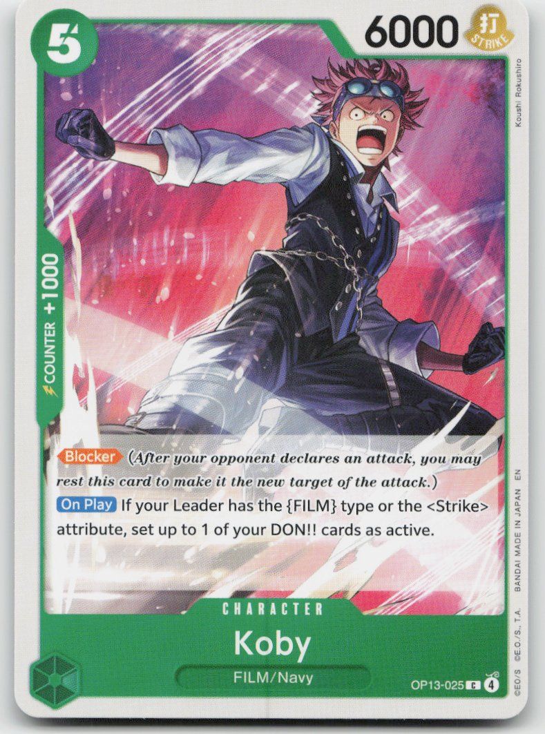 Bandai Sammelbilder & Trading cards: One Piece Koby OP13-025 C – Gebraucht aus Lugano von VlaseCard