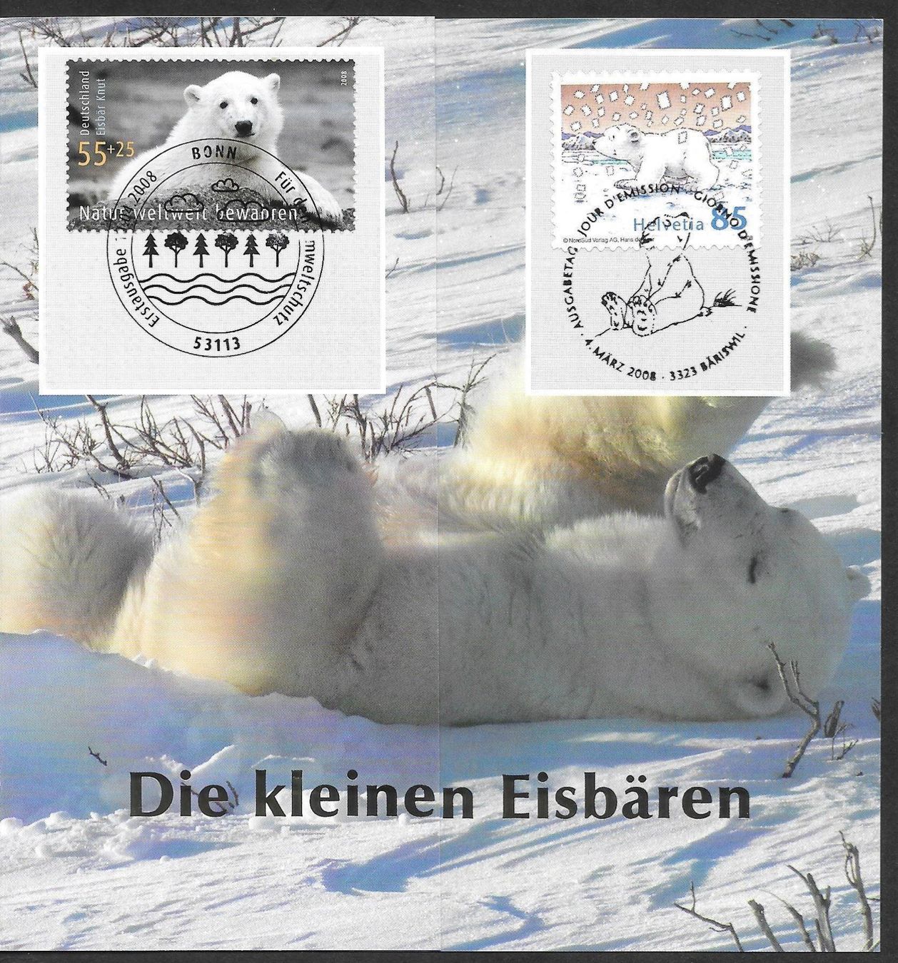 Tutti i francobolli: Folder Werbemarke 1262 etc. Die kleinen Eisbären 4.3.2008 – Nuovo (secondo la descrizione) da Olten venduto da clotaldi